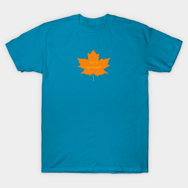 Very Vermont Maple Leaf T-Shirt by alittlebluesky